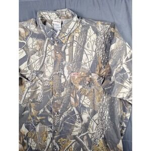 Woolrich Outdoor Guide Collection Shirt Mens 2XL RealTree Hardwoods Hunting Work